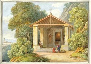 Petite Chapelle Dans Les Collines Romaines by Antoine Laurent Castellan