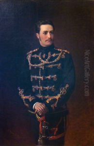 Portrait of Count Vladimir Bobrinsky, Lieutenant of the Life-Guards Hussar Regiment by Konstantin Makovsky