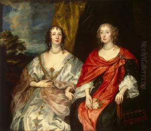Portrait of Ladies-in-Waiting to Queen Henrietta Maria by Sir Anthony Van Dyck