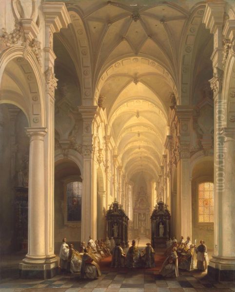 Interior of a Church in Averbode - view 1
