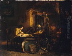 Artist in his Studio by Jan August Hendrik Leys