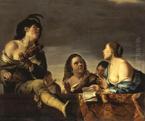 Merry Company with a Violinist by Jan Gerritsz van Bronckhorst