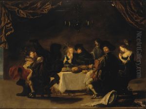 Vrolijk gezelschap by Simon de Vos