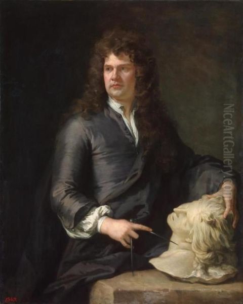 Portrait of Grinling Gibbons - view 1