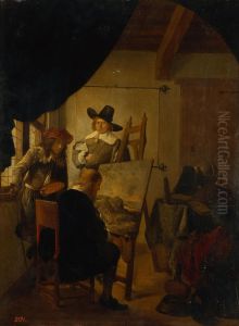 Visit to a Studio by Quirijn van Brekelenkam