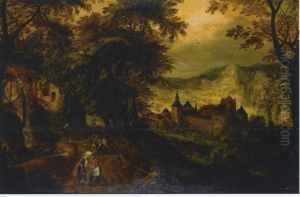 Landscape with the Good Samaritan by Adriaen Van Stalbemt