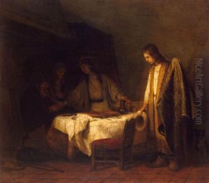Tobias's Farewell to his Parents by Samuel Van Hoogstraten