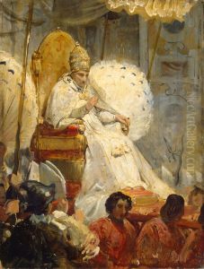 Ceremonial Carrying of Pope Pius VIII into the St Peter Cathedral in 1829 by Horace Vernet