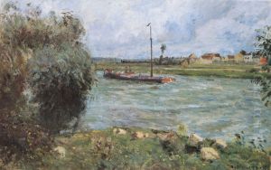 Banks of the Oise, the Countryside near Pontoise by Camille Pissarro