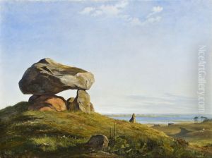 A burial mound from ancient times by Raklev on Refsnaes