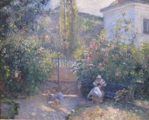 Hermitage Garden, Maison Rouge by Camille Pissarro