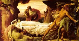 Hercules Fighting Death to Save Alcestis by Lord Frederick Leighton