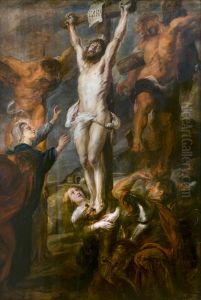 Christ between the two thievesFrancais:Le Christ entre les deux larrons by (studio of) Rubens, Peter Paul