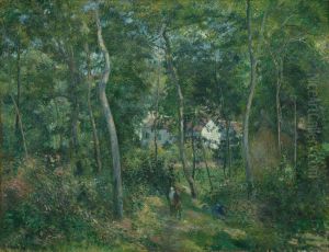 Edge of the Woods Near L'Hermitage, Pontoise by Camille Pissarro