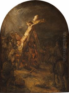 Raising of the Cross by Rembrandt