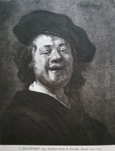 Self-Portrait or Bust of a Laughing Man by Rembrandt