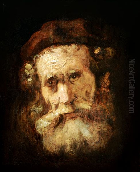 Study of the head of a bearded old man - view 1