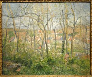 Wooded Landscape at L'Hermitage, Pontoise by Camille Pissarro