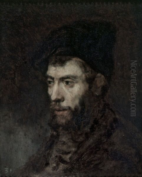 Man in a Beret looking Left - view 1