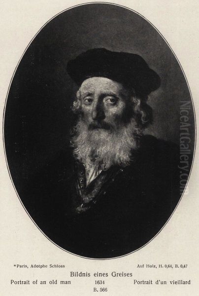 Oval Portrait of a Bearded Old Man - view 1