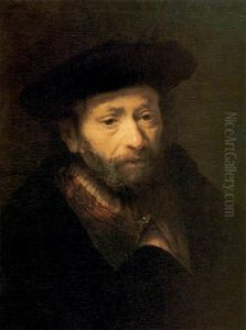 Bust of a Man with Beard and Beret (Hermitage version) by Rembrandt