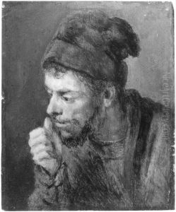 Man in a Beret looking Left showing a Fist (other version of Q21866316)