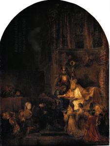 Circumcision (copy after a lost 'Circumcision' which was part of the Passion series for Frederik Hendrik) by Rembrandt
