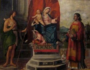 Sacra Conversazione. by Giovanni Buonconsiglio