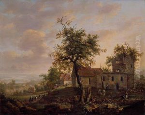 Kirkeruiner, Avaldsnes by Johan Wilhelm Ludwig Dahl