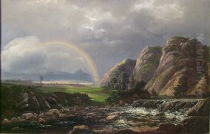 Landscape with rainbow, Plauenscher Grund