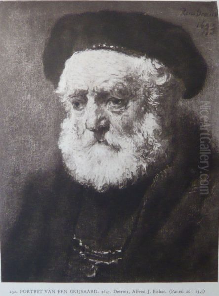 Old man with beard and beret - view 1