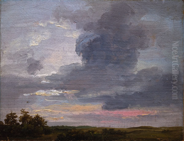 Cloud Study over flat Landscape - view 1