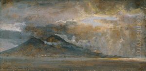 The Bay of Naples with Vesuvius by Johan Wilhelm Ludwig Dahl