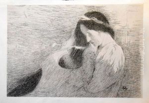 Femme jouant de la lyre