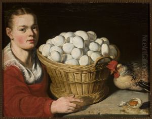 Girl with a basket of eggs by Joachim Beuckelaer