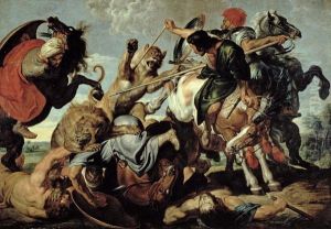 La Chasse au lion by (studio of) Rubens, Peter Paul