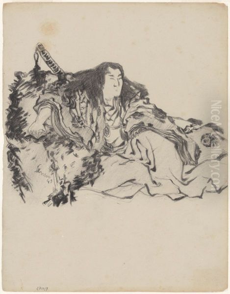 Chinoiserie, een zittende man - view 1