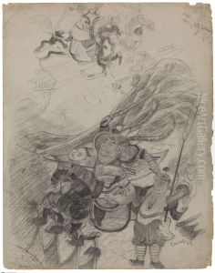 Chinoiserie, tafereel by James Ensor