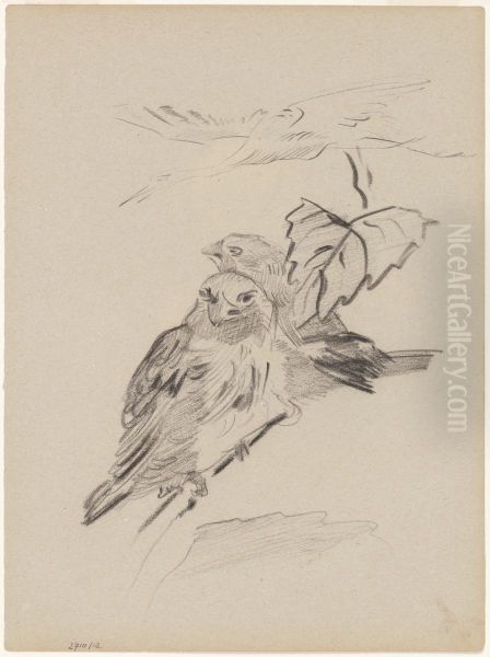 Chinoiserie, drie vogels - view 1