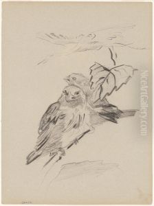 Chinoiserie, drie vogels by James Ensor
