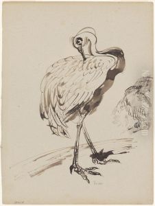 Chinoiserie, een ooievaar by James Ensor