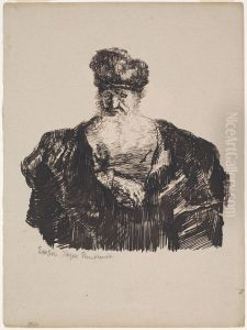 Old Man with Flowing Beard by James Ensor