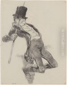 Fisherman falling in the water by James Ensor