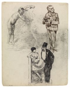 De kleine bron en andere figuren by James Ensor