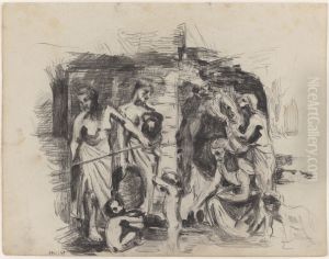 Jonge Picardiers bij een oefening met lansen Jonge Picardiers bij een oefening met lansen