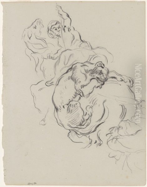 Studieblad van de leeuwenjacht - view 1
