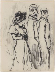 Dame en twee heren by James Ensor