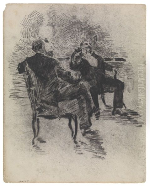 Two Gentlemen Smoking - view 1