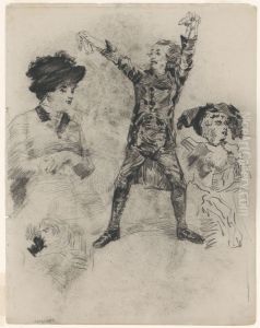 Taskin als wonderdokter in Hoffmann's vertellingen by James Ensor