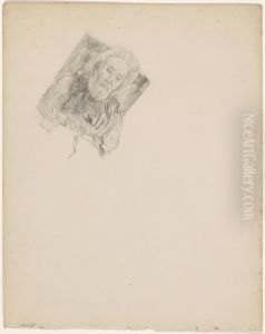 Slapende oude vrouw by James Ensor